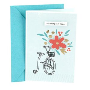 hallmark thinking of you card (bicycle with flowers) (0699rzb1240)