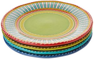 certified international valencia dinner plates (set of 4), 11.25", multicolor