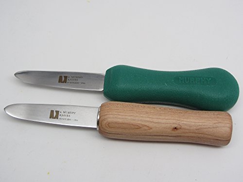 UJ Ramelson Co 2 R Murphy New Haven Oyster Knife Shucker Seafood Tools Wood & Commercial Grade Handles