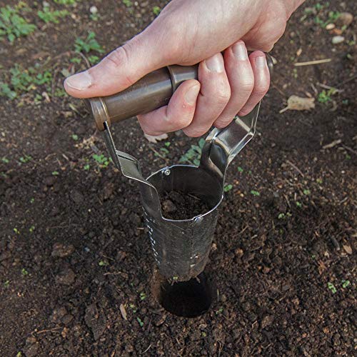 Edward Tools Bulb Planter - Bend Free Tool for Planting Bulbs - Automatic Soil Release for Digging/refilling Hole - Depth Marker for More consistent Planting Tulips, Daffodils, Dahlias