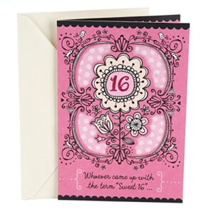 hallmark 16th birthday greeting card (sweet flowers)