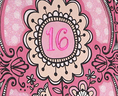 Hallmark 16th Birthday Greeting Card (Sweet Flowers)