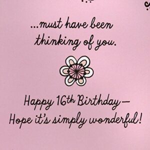Hallmark 16th Birthday Greeting Card (Sweet Flowers)