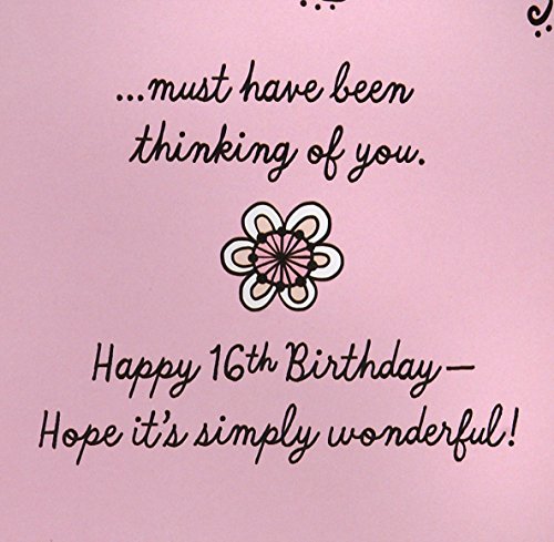 Hallmark 16th Birthday Greeting Card (Sweet Flowers)