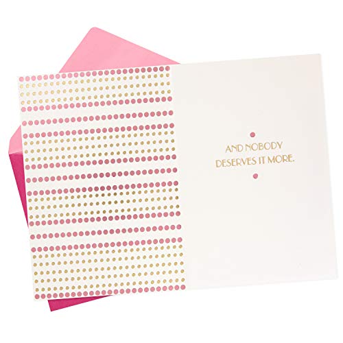 Hallmark Birthday Greeting Card for Her (Today's Your Day), Pink Stripes (0399RZB1181)