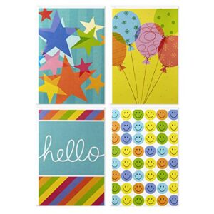 hallmark 5edx8610 assorted blank greeting cards (cheerful designs, 12 cards and envelopes)