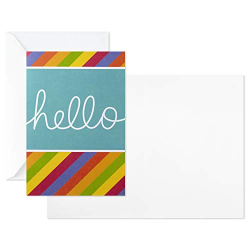 Hallmark 5EDX8610 Assorted Blank Greeting Cards (Cheerful Designs, 12 Cards and Envelopes)