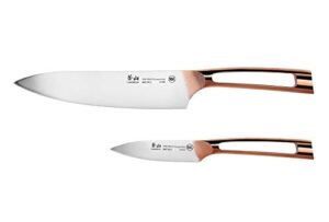 cangshan n1 series 61871 german steel forged 2-piece starter knife set, copper plated handle