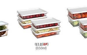 Living Innovation Kitchen Refrigerator Organizer, Fridge and Freezer Storage, Food Containers with Lids M2(4P)+L1(6P)+L2(4P) Total 14P Extended Set C