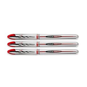 uniball vision elite roller ball stick pen, red bold 3 pens per order 69023