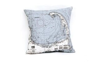 cape cod indoor/outdoor nautical chart throw pillow