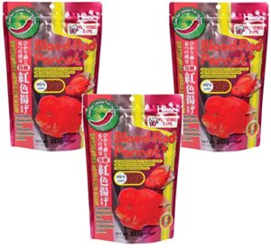 (3 pack) hikari blood, red parrot+, mini pellets, 11.7oz each