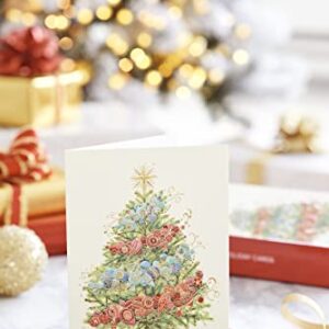 Papyrus Christmas Cards Boxed with Envelopes, May Peace and Happiness Be Yours, Christmas Tree (12-Count)