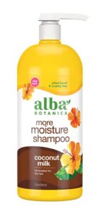 alba botanica more moisture shampoo, coconut milk, 32 oz