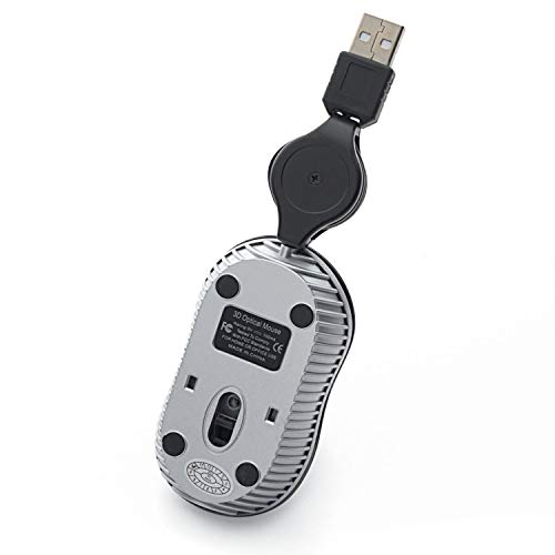 Verbatim Wired Optical Computer Mini USB-A Mouse - Plug & Play Corded Travel Mouse – Black 98113