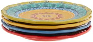 certified international valencia dessert plates (set of 4), 8.75", multicolor
