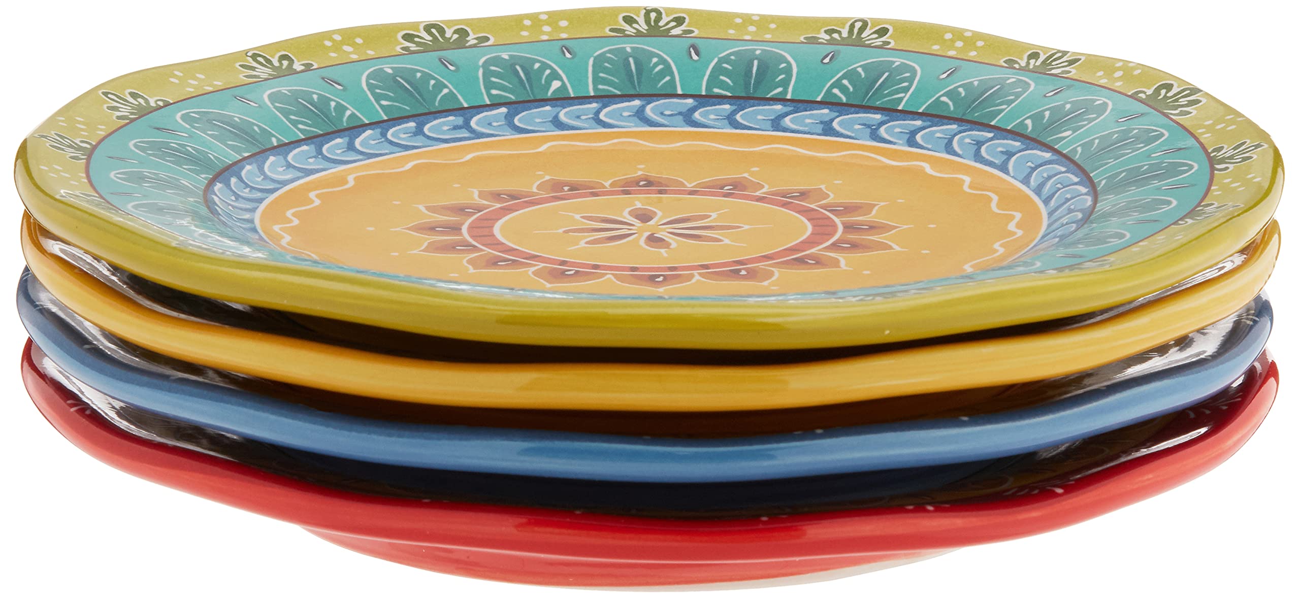 Certified International Valencia Dessert Plates (Set of 4), 8.75", Multicolor