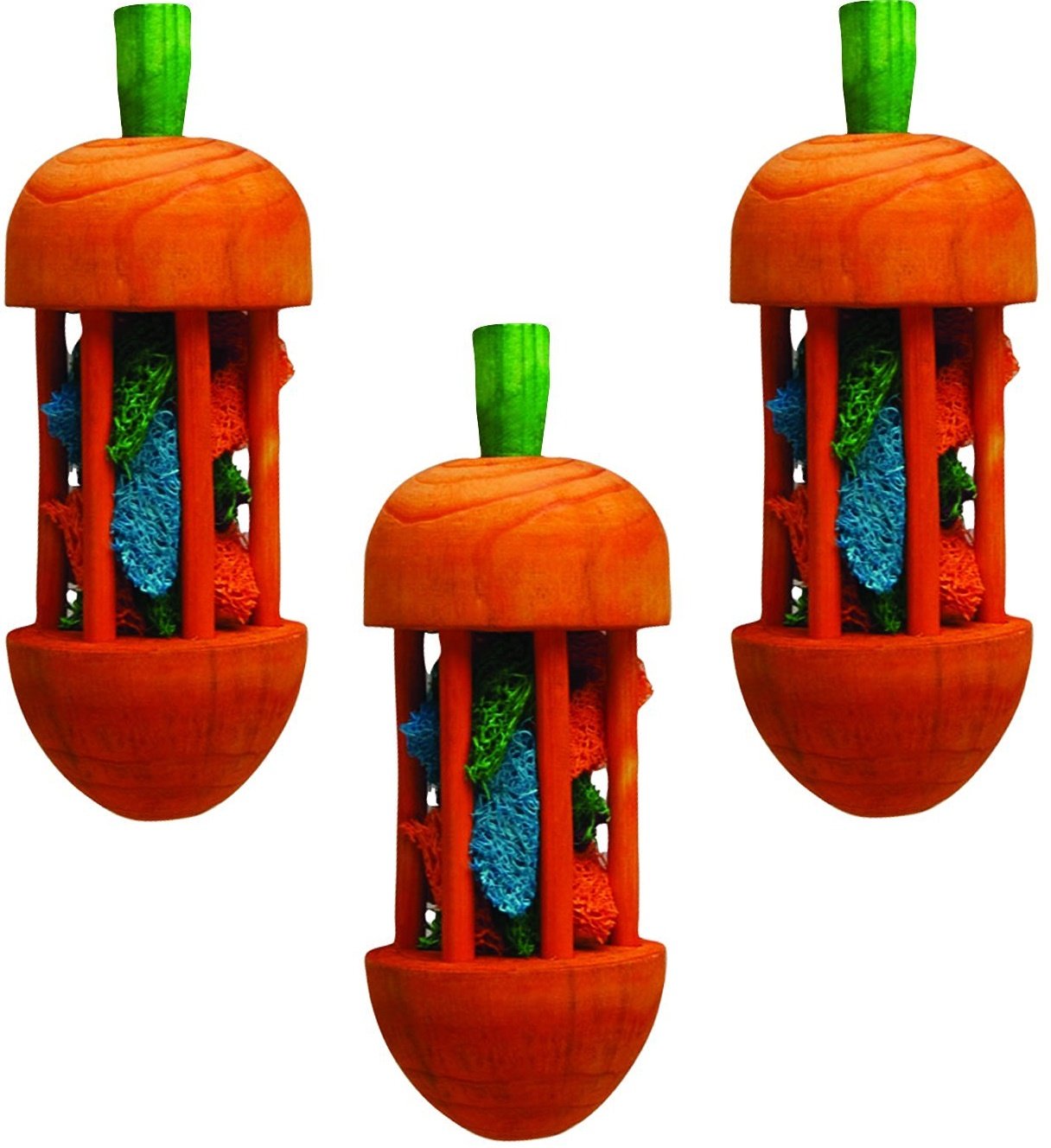 Kaytee 3 Pack of Carrot Carousel Chew Toys, Large, for Rabbits and Other Small Animals