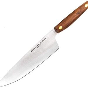 8 Inch Chef Knife - Made in USA - 420 High Carbon German Steel - Professional Sharp Knife made with American Black Walnut Wood Handle