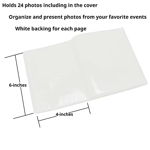Iconikal 24-Photo Clear Cover Photo Album, 4 x 6-Inch, 5-Pack
