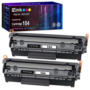 e-z ink (tm 104 crg-104 compatible toner cartridge replacement for canon 104 fx-10 fx-9 to use with faxphone l90 l120 imageclass d420 d480 mf4350d mf4150 mf4270 mf4370 mf4690 printer (black, 2 pack)