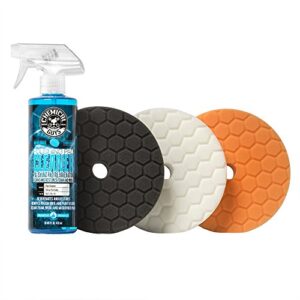 chemical guys bufx703 hex-logic quantum buffing pad sampler kit, 16 fl. oz (4 items) (6.5 inch fits 6 inch backing plate)