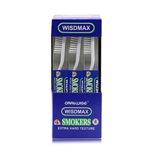 dr perfect wisdmax adult smoker's toothbrush super hard bristles (12)