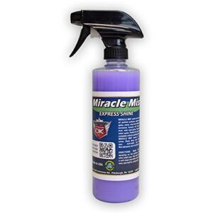 detail king miracle mist car cleaning spray wax for waterless car wash - car window cleaner - safe on all surfaces - 16 oz
