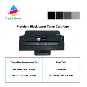 Triple Best Compatible Black Toner for Dell B1260 B1265 B1265dfw B1260dn B1260dnf B1265dnf DRYXV (2,500 Page Yield)