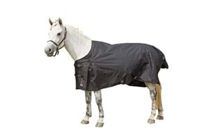 horze nevada medium weight 1200d waterproof horse turnout blanket (200g fill) - dakota black - 78"