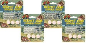(4 pack) zoo med laboratories zoo hermit crab mineral blocks