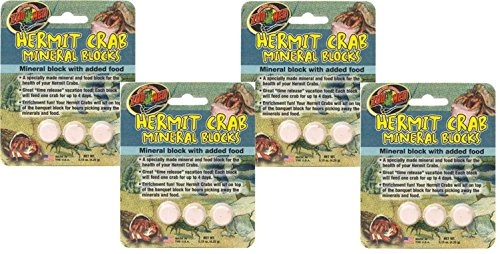 (4 Pack) Zoo Med Laboratories Zoo Hermit Crab Mineral Blocks