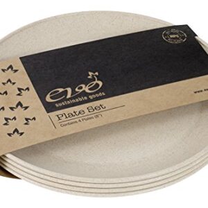 EVO Sustainable Goods 8" Plate, Set of Four, White