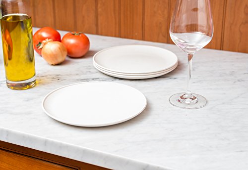 EVO Sustainable Goods 8" Plate, Set of Four, White