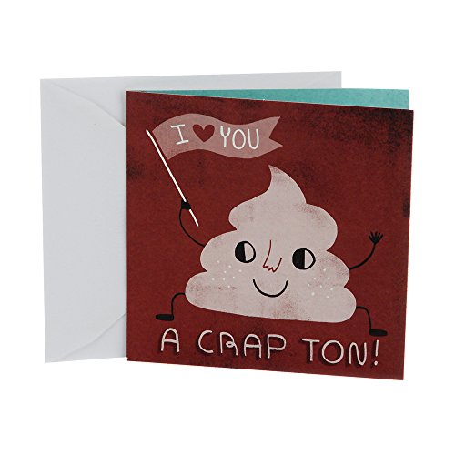 Hallmark Studio Ink Birthday Card, Fathers Day Card, or Anniversary Card (I Love You A Crap Ton) (0299RZJ5026)