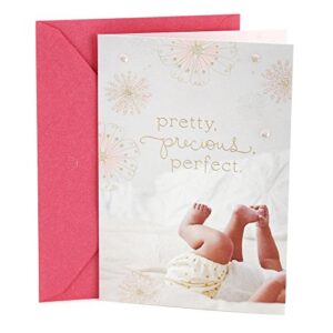 hallmark baby girl greeting card (baby photo) (0399rzb1133)
