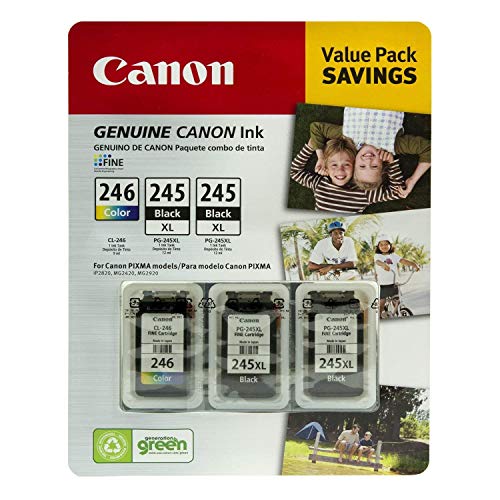 Canon Value Pack Genuine Canon Ink~ (2) PG- 245 XL ~ (1) CL- 246 Color