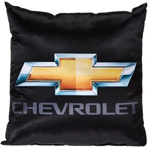 Pillow Decorative Throw Chevy Bowtie Chevrolet Black Gold Gray