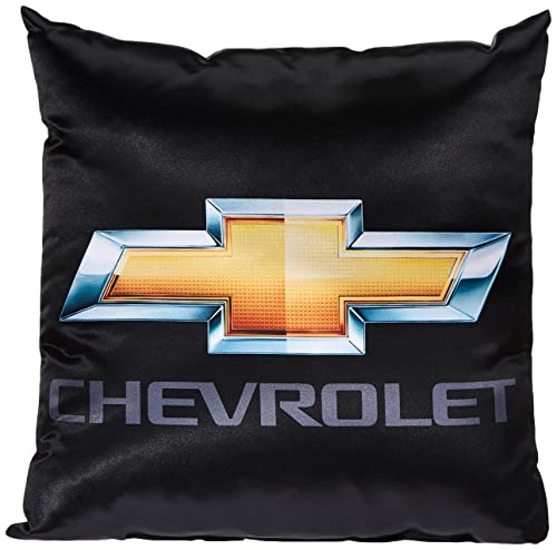 Pillow Decorative Throw Chevy Bowtie Chevrolet Black Gold Gray