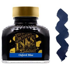 diamine 7104 ink bottle for fountain pen, oxford blue, 80 ml