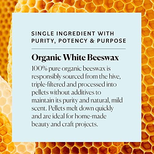 Sky Organics Organic White Beeswax Pellets, 100% Pure USDA Certified Organic for DIY & Craft Projects, 16 Oz