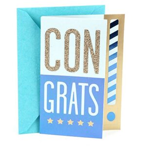 hallmark congratulations card or graduation card (congrats!, blank inside)