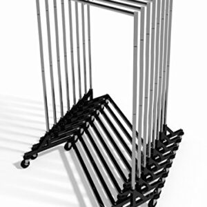 Whitmor Commercial Garment Z-Rack - Silver / Black