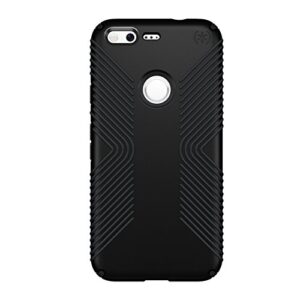 speck products presidio grip cell phone case for google pixel xl - black/black