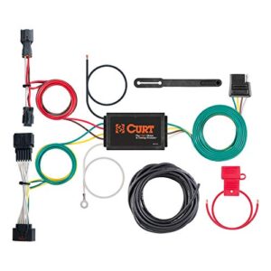 curt 56321 vehicle-side custom 4-pin trailer wiring harness, fits select kia sportage , black