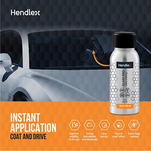 Hendlex Glass PRO Rain Windshield Treatment Long Lasting Enough For Whole Windshield 1.69 oz