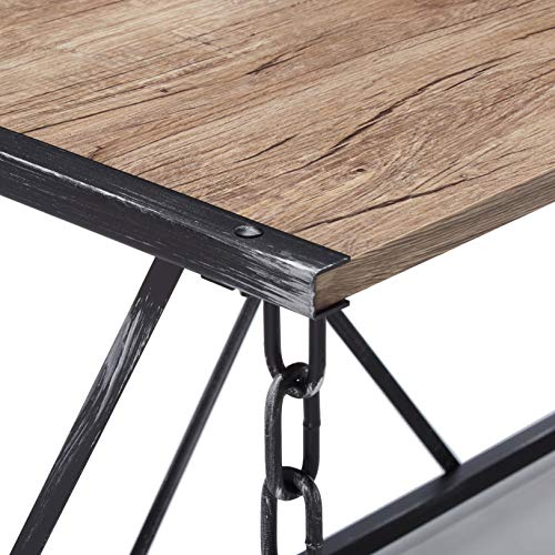 ACME Jodie Desk - 92248 - Rustic Oak & Antique Black