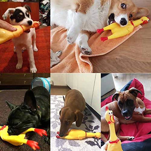 POPLAY Rubber Chicken/Squeeze Chicken, Prank Novelty Toy Keep Your Chicken Quiet Family Games