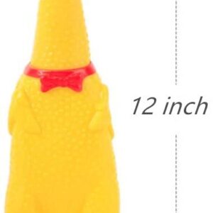 POPLAY Rubber Chicken/Squeeze Chicken, Prank Novelty Toy Keep Your Chicken Quiet Family Games