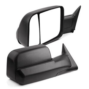 YITAMOTOR Towing Mirrors Compatible with Dodge Ram, Manual Flip Up Folding with Support Brackets Tow Mirrors, Replacement for Dodge Ram 1994-2001 1500, Ram 1994-2002 2500 3500 Truck